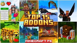 TOP 15 ADDONS for BEDROCK | MINECRAFT PE +1.21 #addons