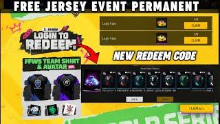 FREE JERSEY FFWS REDEEM CODE | FREE FIRE NEW EVENT TODAY | FREE FIRE WORLD SERIES REDEEM CODE