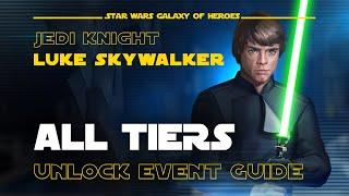 Jedi Knight Luke Skywalker Unlock Event Guide | SWGOH JKL