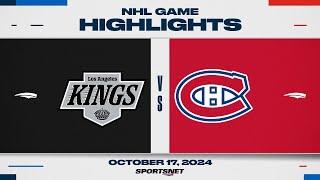 NHL Highlights | Kings vs. Canadiens - October 17, 2024