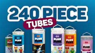 Plus-Plus 240 piece tubes - the ultimate travel and restaurant toy! Made in Denmark