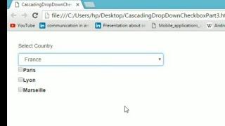 JavaScript Cascading Dropdown with Checkbox | Creating dependent dropdown and checkbox