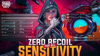 UPDATE 3.4  Best Zero Recoil Sensitivity CODE + Control settings for Pubg Mobile/BGMI in 2024