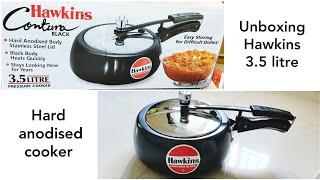 Unboxing Hawkins hard anodised cooker / 3.5 litre capacity / Hawkins contura black
