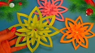 DIY PAPER SNOWFLAKES ~ How to make snowflakes / Christmas Decor  | Simple easy paper crafts tutorial