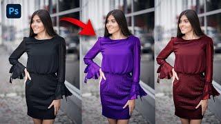 Come cambiare un vestito nero in qualsiasi colore in Photoshop | Tutorial di Photoshop