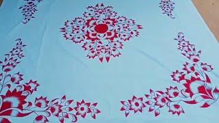 Best Bedsheet Painting Design Easy Handmade Chadar Ka Phool