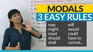 No more mistakes with MODALS! 3 Easy Rules