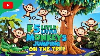 " Five Little Monkeys Jumping on the Tree - Ultimate Kids' Nursery Rhymes Fun! "