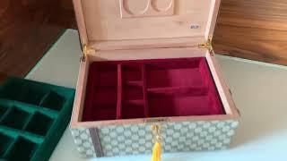 Humidor converted to jewelry box with our custom jewelry organizers