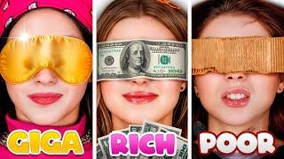 Rich vs Poor vs Giga Rich Sleepover || I Made a Dream Sleepover Party