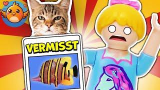 Playmobil Familie Vogel: KATZE FRISST HANNAHs FISCH!Haustier verloren! Playmobil Film Deutsch