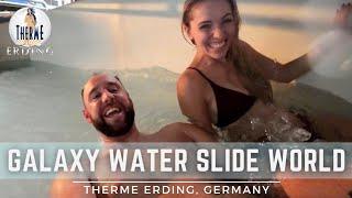 Erding Therme, SPA, 5 Minuten Rundgang. Alle Rutschen POV Galaxy Water Slide World