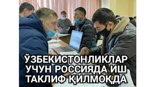 Россияда иш таклиф қилинмоқда. Маоши ҳам аниқ.