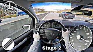 Mercedes-Benz A-Class W169 A200 CDI Stage 2 TOP SPEED DRIVE ON GERMAN AUTOBAHN 