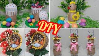 Beauty at EASTER. Easter crafts made of jute. DIY Easter crafts