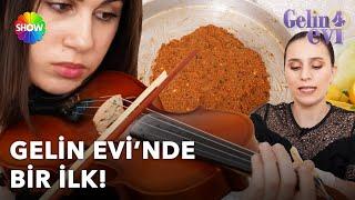 Pınar Gelin, keman eşliğinde çiğköfte yoğuruyor! | Gelin Evi 1417. Bölüm