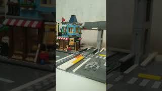 добавил трамвайные пути в город | added tramways to the city #lego #legoanimation