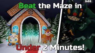 How to beat FROZEN FOREST maze in under 2 MINUTES!