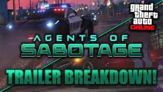 GTA Online AGENTS OF SABOTAGE DLC TRAILER BREAKDOWN! (Police Coquette, Widebody Jester, and More!)