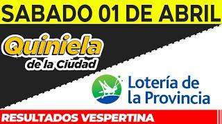 Resultados Quinielas Vespertinas de la Ciudad y Buenos Aires, Sábado 1 de Abril