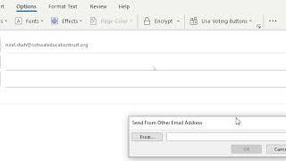 Send Email On behalf Demo for Outlook Office Desktop Application