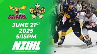 NZIHL 2025 | Botany Swarm vs. Pure NZ West Auckland Admirals | 21st June 2025 | Ice Hockey Stream
