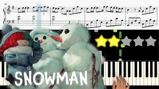 Sia - Snowman 《Piano Tutorial》 ⭐⭐