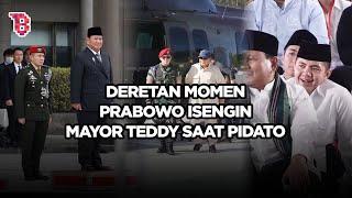 Deretan momen Prabowo roasting Mayor Teddy saat pidato, akrab bak ayah anak