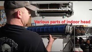 Basic components and disassembly of Senville AURA mini split heat pump head