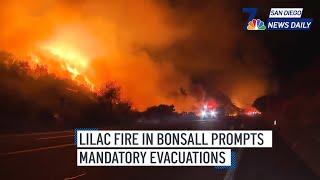 Tues. Jan. 21 | Lilac Fire in Bonsall prompts mandatory evacuations | NBC 7 San Diego