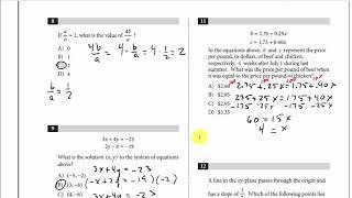 SAT Math Prep - No Calculator Practice Test 1