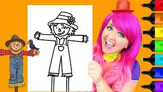 Coloring a Scarecrow | Markers