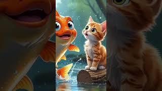 cat and fish. cat.ai baliqchi va baliq. #cartoon #ertak #bolajon