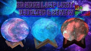 3D Galaxy Moon Lamp Light Unboxing & Review