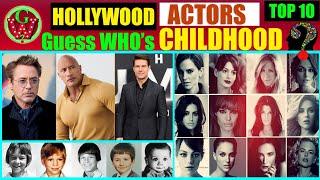 Top 10 Hollywood Stars | Who had Shocking Childhood | Guess the names?? (Challenge)