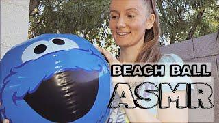 ASMR Cookie Monster Beach Ball | ASMR Blowing Up A Pool Toys