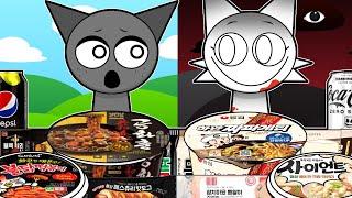 Incredibox Sprunki - Gray VS Wenda Convenience Store BLACK WHITE MUKBANG | Incredibox Animation