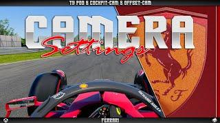 F1 22 Ferrari Camera Settings | TV-Pod, Cockpit, Offset | Ferrari Camera Settings  | #leagueracing