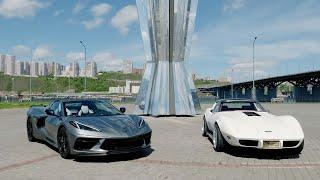 CHEVROLET CORVETTE C3 vs С8