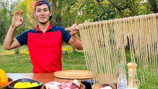 Beef Stew w\ Vegetables And Hand-Made Noodles | Cooking Nomad Traditional Recieps