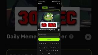 Memes Lab Bot Daily Code Today 30 December | Meme Lab Cipher Code | Daily Memecoin Cipher Today