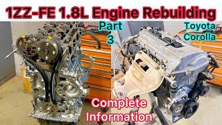 1ZZ-FE 1.8L Engine Overhaul || Timing Chain Replacement Of Toyota Corolla