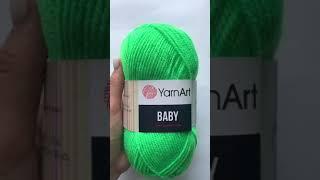 Подробный обзор пряжи YarnArt Baby (Акрил 100%) №8233 Ярко-зеленый