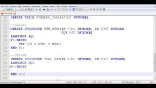 Stored Procedure - in out parameters