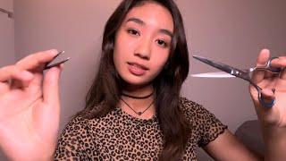 ASMR ~ Haircut and Brow Trim ️
