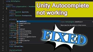 Unity VS Code auto complete issue - FIXED 2022 (Unity Autocomplete not working for VS code SOLVED)