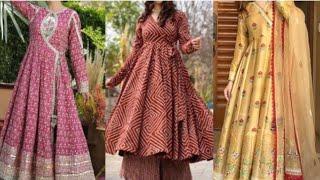 Angrakha frocks and kurti designs!! Angrakha style dresses 2023!!