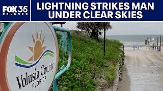 Man struck by lightning in New Smyrna Beach under clear skies