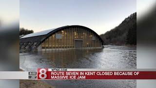 “Massive ice jam” causes flooding, evacuations in Kent